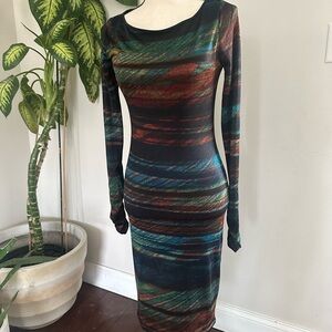 Reid’s 1971 Multicolor Long Sleeve Bodycon Dress